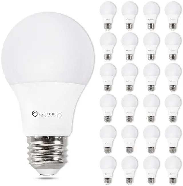 Main image of 24 Pack A19 LED Light Bulb Daylight 5000K LED Bulbs, 60 Watt Equivalent, Efficient 8.5 Watt, 800 Lumens, E26 Medium Base, Non-Dimmable, ETL/UL Listed