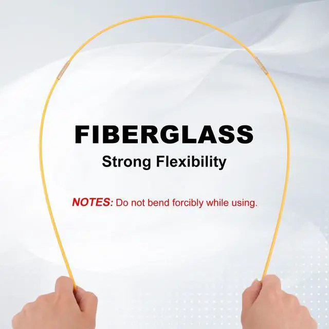 Alt view image 3 of 6 - 22FT Fiberglass Wire Running Kit, Cable Running Rods with 4 Attachments | Fiberglass Electrical Wire Running Rods, 22FT Non-Conductive Pulling Kit with 4 Interchangeable Heads, Carrying Case