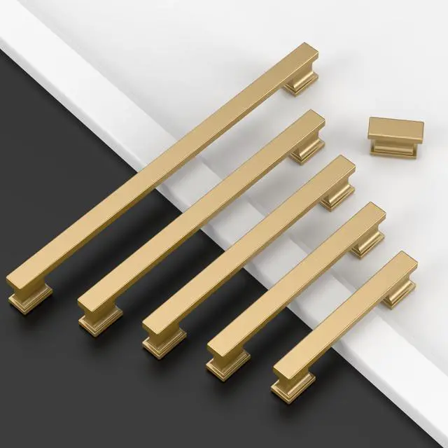 Alt view image 2 of 7 - 10 Pack Champagne Bronze Cabinet Pulls 5" | Kitchen Cabinet Handles Cabinet Hardware Kitchen Handles for Cabinets Cupboard Handles Drawer Pulls ZH00013