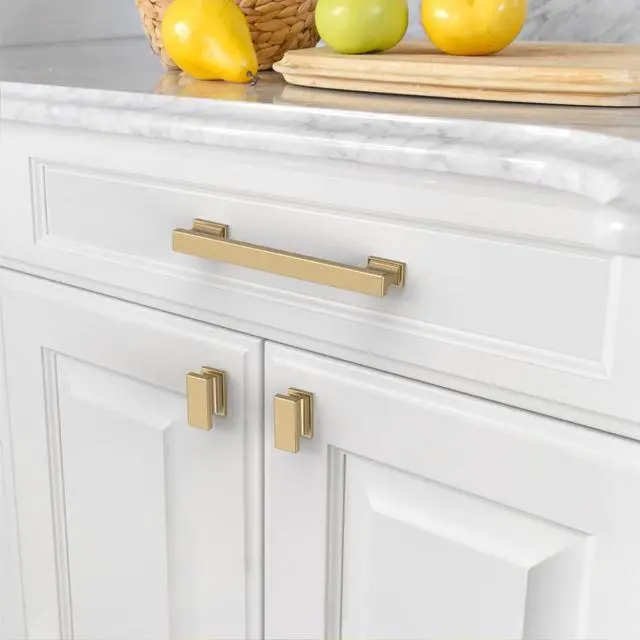 Alt view image 4 of 7 - 10 Pack Champagne Bronze Cabinet Pulls 5" | Kitchen Cabinet Handles Cabinet Hardware Kitchen Handles for Cabinets Cupboard Handles Drawer Pulls ZH00013