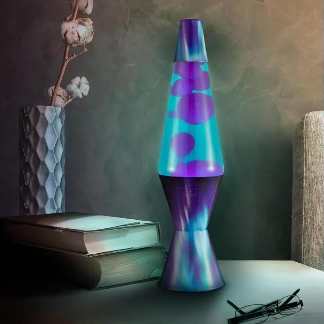 Alt view image 4 of 7 - The Original Lava® Lamp - 14.5" Aurora Borealis Classic Liquid Motion Lamp - Purple Wax and Blue Liquid - Item #2047 (Amazon Exclusive)