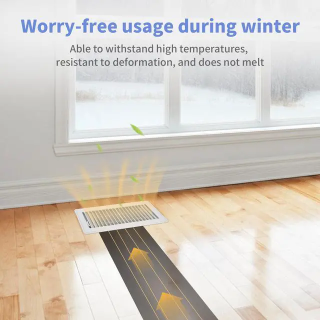 Alt view image 5 of 7 - 4" x 10" Floor Register - Heavy Duty Steel Walkable Floor Vents - Easy Adjust Air Supply Lever - Vent Covers for Home (White)