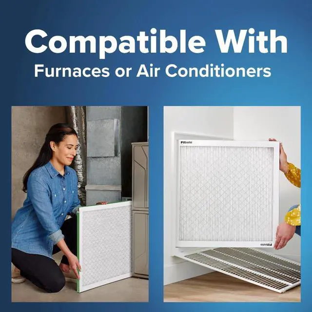 Alt view image 5 of 7 - 20x23x1 AC Furnace Air Filter, MPR 700, MERV 8, Tough on Pollen, Easy on Airflow, 3-Month Pleated 1-Inch Electrostatic Air Cleaning Filter, 2-Pack (Actual Size 19.69 x 22.69 x 0.81 in)