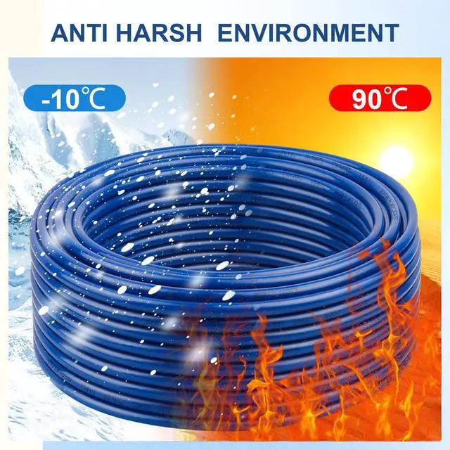 Alt view image 4 of 7 - THHN Wire 12 Gauge 25 FT, 12 AWG Stranded OFC Copper Electrical Building Wire with Nylon Jacket PVC Insulation, Rated 600V for Residential, Industrial, CNC, Ground (12 Gauge, Blue)