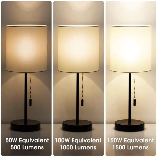 Alt view image 5 of 7 - LED Light Bulbs, 3 Way Light Bulbs 50 100 150W Equivalent 3000K | 3 Way Light Bulb, Three Way A19 Light Bulbs E26 Medium Base, Warm White 3000K, 500lm-1000lm-1500lm, 2 Pack