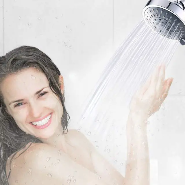 Alt view image 7 of 7 - High Pressure Rain Shower Head 5 Modes Showerhead 4.1 Inch Chrome | Low Water Pressure Compatible, Powerful Spray Fixed Showerhead for a Relaxing Indoor & Outdoor Shower