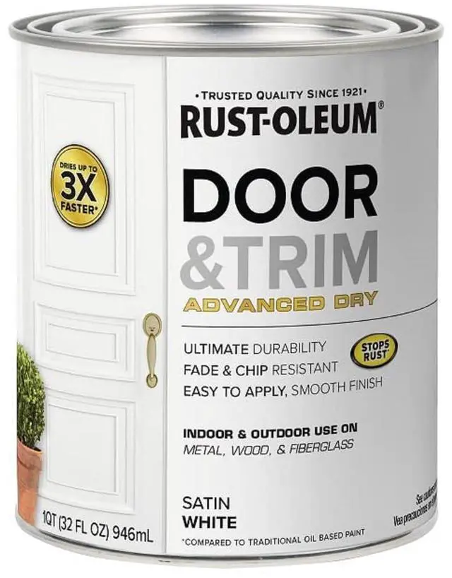 Main image of 369384 Advanced Dry Door & Trim Paint, Quart, Satin White