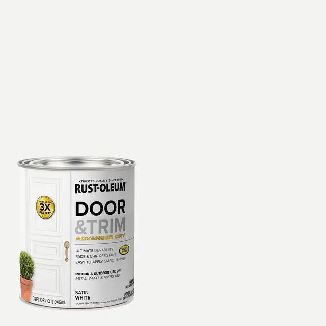 Alt view image 2 of 7 - 369384 Advanced Dry Door & Trim Paint, Quart, Satin White