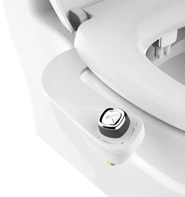 Main image of SlimEdge Bidet Attachment for Toilet, Non Electric, Dual Nozzles for Front and Rear Cold Water Wash, Adjustable Water Pressure, White
