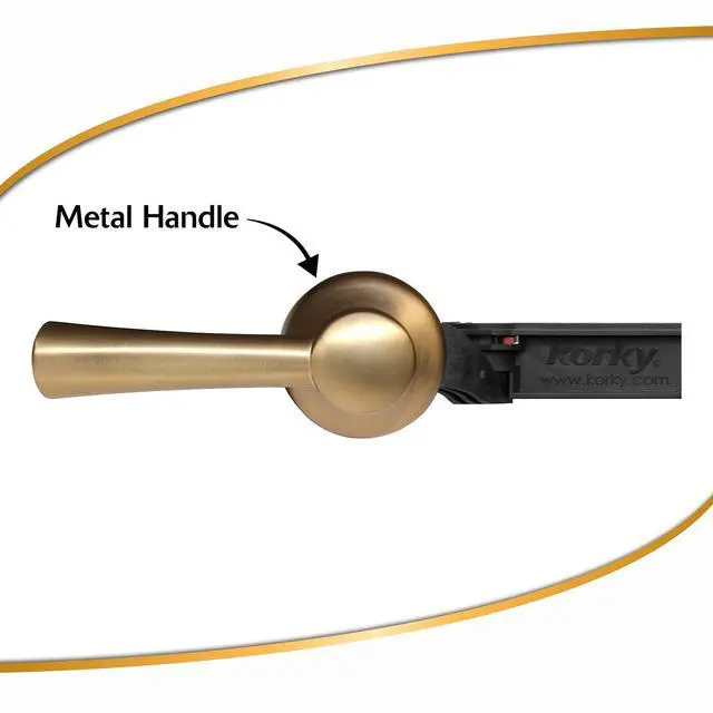 Alt view image 3 of 5 - Strongarm Universal Metal Toilet Handle & Lever in Brushed Gold