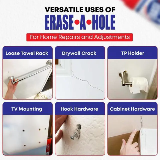 Alt view image 7 of 7 - Wall Repair Stick Quick-Dry Nail & Screw Hole Filler for Drywall, Wood & Plaster No Sand Spackle Alternative, Paintable Putty, 4.5 oz
