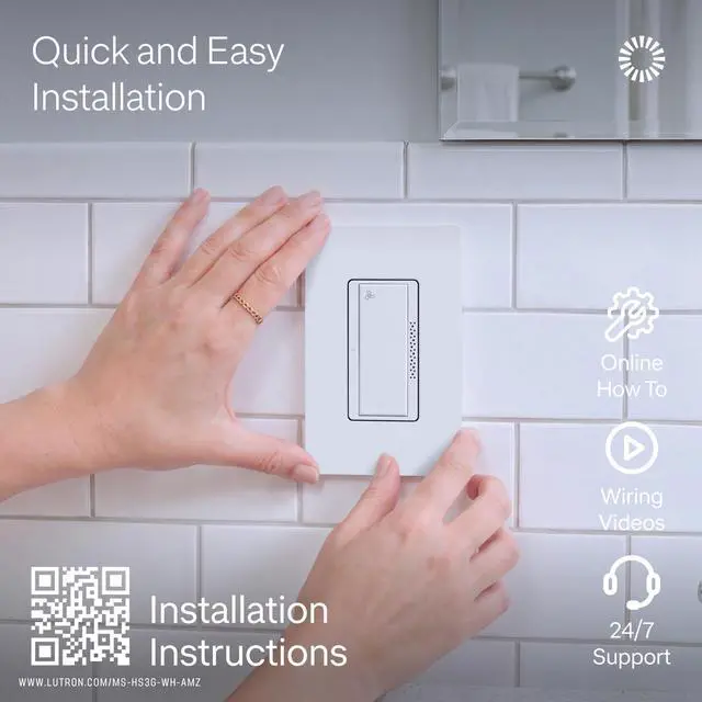 Alt view image 2 of 7 - Humidity Sensor Switch, 3 Amp Single Pole, for Exhaust Fans | Auto On/Auto Off sensor for bathroom or basement fans, automatic moisture control, delay off timer, MS-HS3G-WH, White