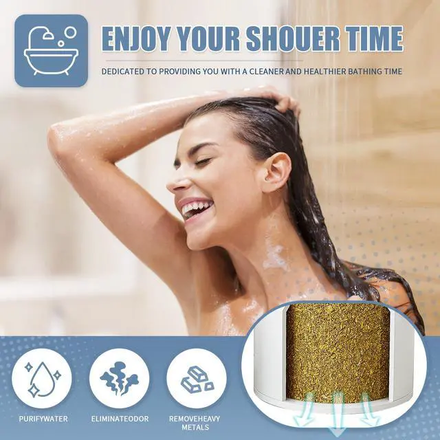 Alt view image 6 of 6 - Shower Head Filter Replacement Compatible with Jolie, 3-Pack | Compatible with Jolie showerheads. Features KDF with Vitamins C & E. Durable structure withstands 40°F-110°F water