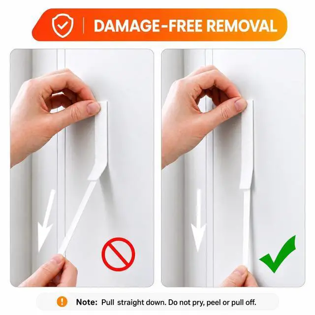 Alt view image 5 of 7 - 15 lb Large Picture Hanging Strips, 60 Pairs(120 Strips), No Tools | Damage-Free Removable Picture Hangers, Heavy Duty Wall Hangers for Frame Hanging and Home Decor, No Tools, Waterproof