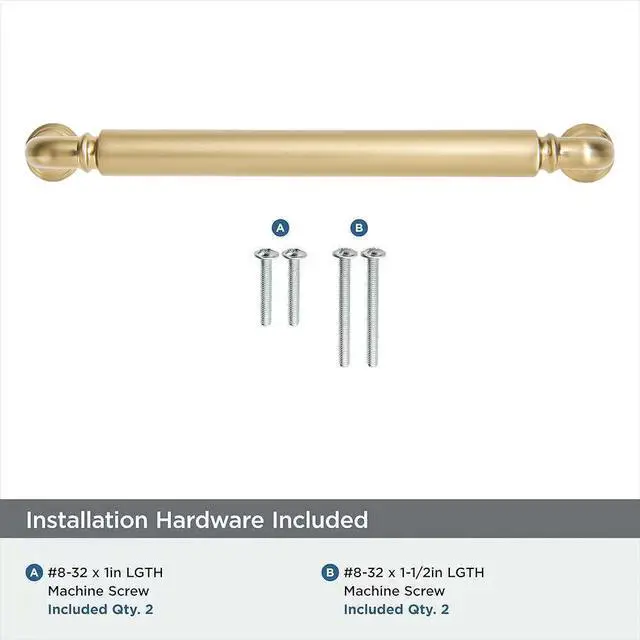 Alt view image 6 of 6 - 10-Pack Brushed Brass Heavy-Duty Solid Cabinet Pulls, 5 Inch (128mm) Hole Center, Satin Gold Drawer Pulls, Cabinet Hardware, Suitable for Kitchen Cabinets, Bathrooms and Dressers