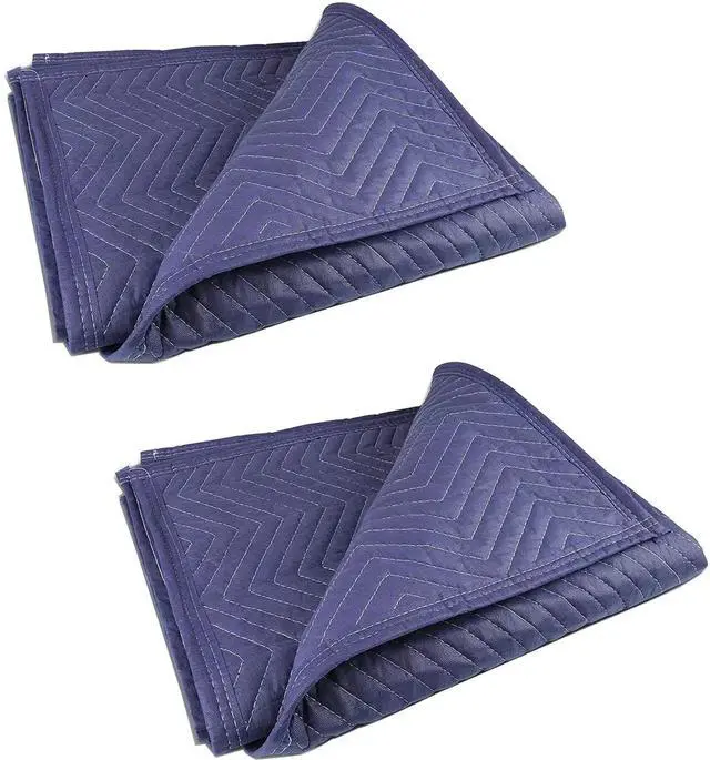 Main image of 2 Moving Blankets 40"x 72" Heavy Duty Packing Blankets for Moving Shipping Thick Furniture Wrapping for Moving Supplies Professional Quilted Shipping Blankets