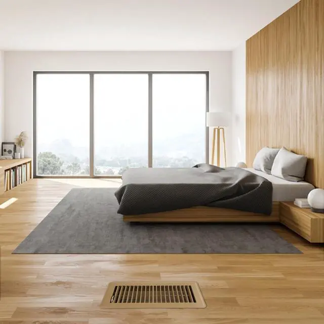 Alt view image 7 of 7 - Floor Register 4x10, 6 Pack Brown Floor Vent Covers | Heavy Duty Steel Walkable Floor Vents,Vent Covers for Home Floor