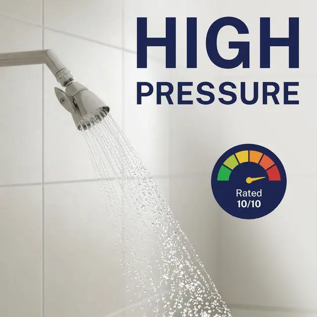 Alt view image 3 of 7 - ® Solid Metal 2 Inch High Pressure Shower Heads - CHROME 2.5 GPM Shower Heads High Pressure - High Flow Shower Head with ADJUSTABLE SPRAY PATTERN - Fixed Shower Head