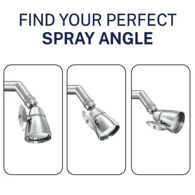 Alt view image 5 of 7 - ® Solid Metal 2 Inch High Pressure Shower Heads - CHROME 2.5 GPM Shower Heads High Pressure - High Flow Shower Head with ADJUSTABLE SPRAY PATTERN - Fixed Shower Head