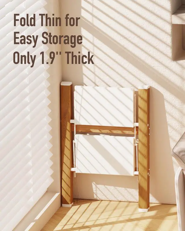 Alt view image 3 of 7 - 2 Step Stool Foldable, Aluminum, Lightweight Step Ladder | Extra-wide anti-slip folding steps with 330 lbs, for home,kitchen,office,outdoor,White & Woodgrain