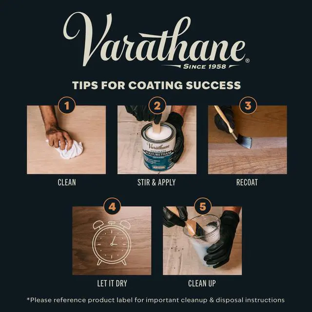 Alt view image 6 of 7 - Water-Based Ultimate Gloss Polyurethane | Water-Based, Crystal Clear, Interior Wood Protection, Fast Dry Time, Scratch Resistance, Covers Up to 62 Sq Ft, Half Pint