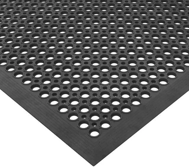 Main image of Heavy Duty Rubber Floor Mat Non-Slip, Waterproof, Easy to Clean Anti-Fatigue Mat for Commercial Kitchens, Restaurants, Workshops Oil Resistant, Hose Washable 36" x 60", Black
