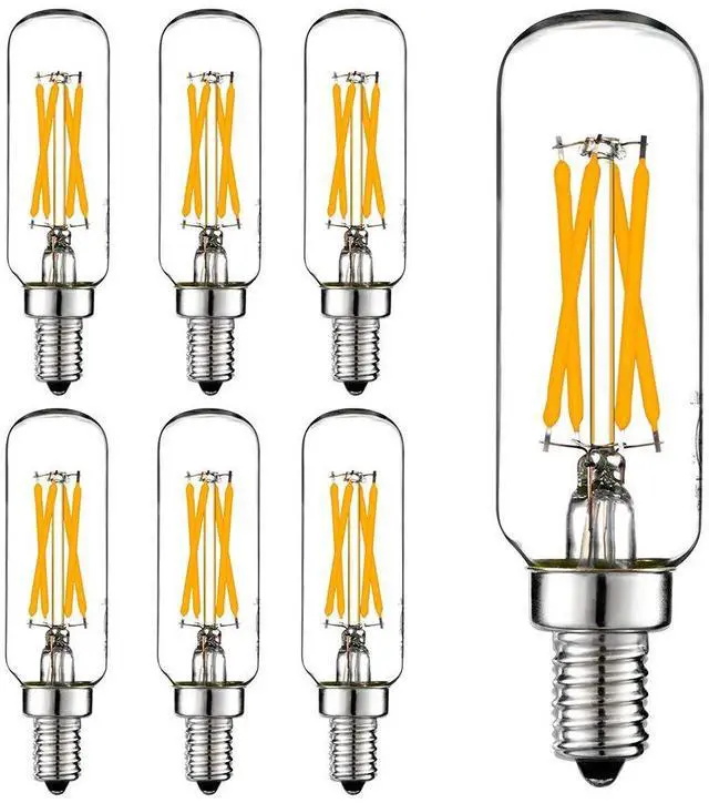 Main image of E12 T6 Candelabra Light Bulbs 60 Watt,Dimmable,Warm White 2700K | 6W=60W,600lm,AC120V,360°,ETL,No flicker,E12 LED bulb,T25 bulb for Chandelier light bulbs,Ceiling Fan bulb,Wall sconces,6Pack