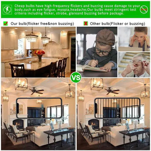 Alt view image 4 of 7 - E12 T6 Candelabra Light Bulbs 60 Watt,Dimmable,Warm White 2700K | 6W=60W,600lm,AC120V,360°,ETL,No flicker,E12 LED bulb,T25 bulb for Chandelier light bulbs,Ceiling Fan bulb,Wall sconces,6Pack