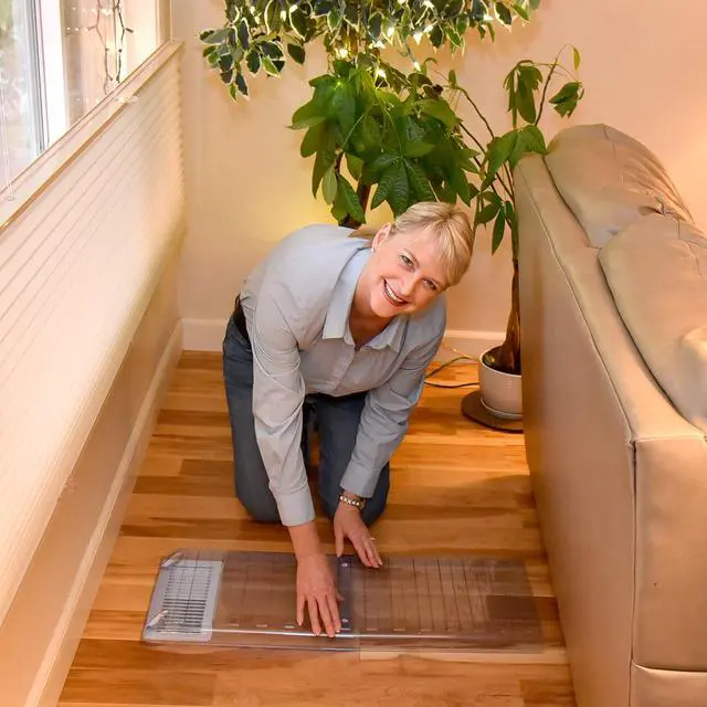 Alt view image 7 of 7 - Under Furniture Magnetic Vent Extender | 1.0mm Thick Premium Material, Fits Floor Registers 10" and 12" Wide, Adjusts From 17" to 33" Long
