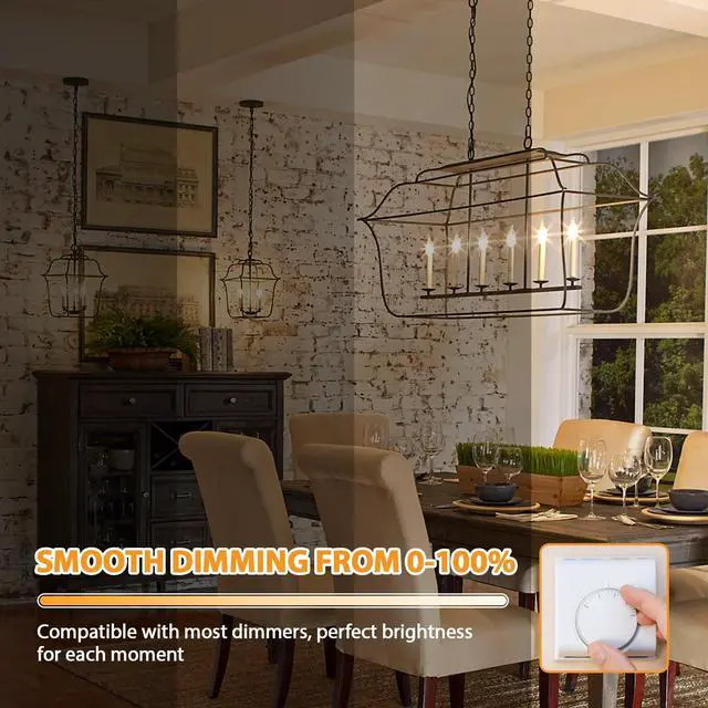 Alt view image 3 of 7 - E12 Candelabra LED Light Bulbs, 4W 460 LM Flame Tip Candle Bulbs | Dimmable, 40W Equivalent, 2700K Soft Warm White Chandelier Light Bulbs, 12-Pack