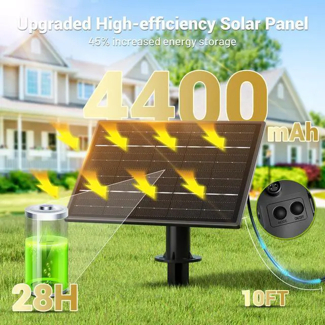 Alt view image 3 of 7 - 100FT Solar String Lights Outdoor Waterproof, 35+1 LED Solar Powered Lights with Remote Control, 3 Light Modes & Dimmable, USB-C Charging for Patio, Backyard, Garden, Camping