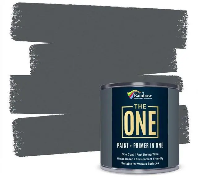 Main image of Paint - Dark Grey - 250ml - GLOSS Finish, Multi Surface for Wood, Brick, Fence, Front Door, Furniture, Siding, Barn - Interior or Exterior
