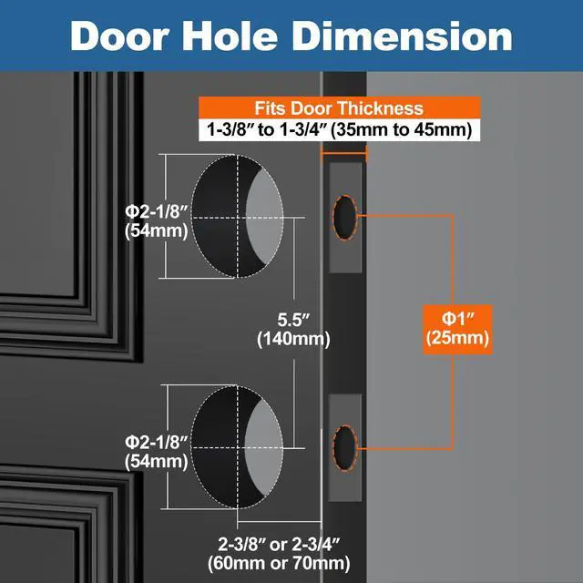 Alt view image 3 of 7 - Keyed Same Exterior Door Knob and Single Cylinder Deadbolt Combo Set, Keyed Alike Entry Door Knobs with Lock and Keys for Entrance and Front Door, Satin Nickel
