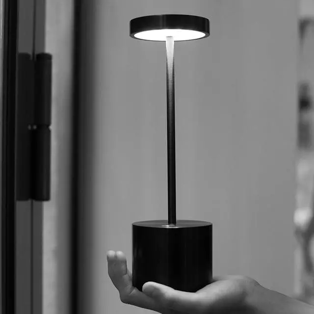 Alt view image 6 of 7 - 2 Pack Rechargeable Table Lamp, LED Cordless Table Lamp,5000mAh Battery Operated Portable Table Light,Dimming for Restaurant/Patio/Outdoor(Black)