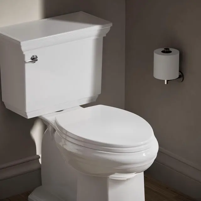Alt view image 2 of 7 - K-4774-0 Brevia Elongated White Toilet Seat with Quick-Release Hinges And Quick-Attach Hardware For Easy Clean, White