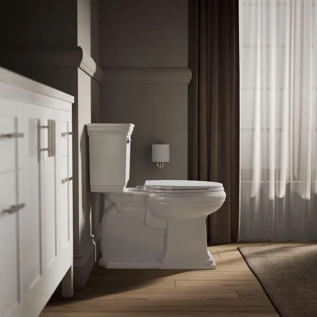 Alt view image 4 of 7 - K-4774-0 Brevia Elongated White Toilet Seat with Quick-Release Hinges And Quick-Attach Hardware For Easy Clean, White
