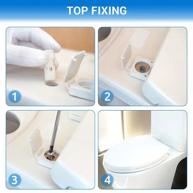Alt view image 5 of 7 - Round Toilet Seat 16.5" | Soft Close, Durable PP Toilet Seat, Easy Installation & Removal, Fits Most Toilet Bowls