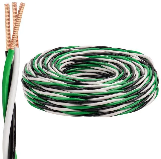 Main image of 12 AWG THHN Wire 25FT 3-Color Set (Black/White/Green) Stranded Copper, Pre-Twisted Conductors, THHN/THWN-2 Rated, 600V, Nylon Jacket for Conduit, Residential & Commercial Wiring