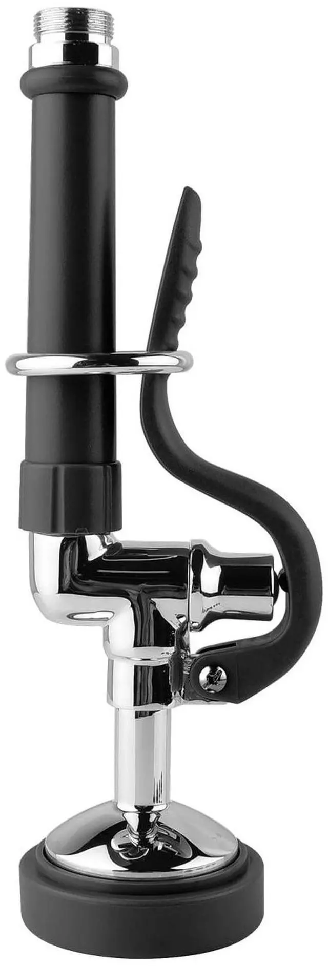 Main image of Pre Rinse Sprayer Commercial Sink Sprayer Head,1.42GPM Spray Valve Dish Nozzle with Ergonomic Handle, Faucet Parts for Commercial Kitchen Faucet,Chrome FinishedBlack