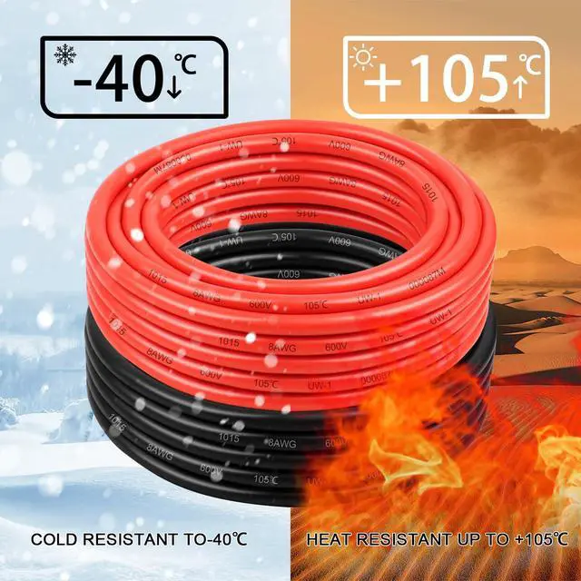 Alt view image 3 of 6 - 12 Gauge OFC Wire,50FT Pure Copper Wires, 12AWG Battery Cable Red & Black Oxygen Free Stranded Low Voltage Bare Copper Welding Wire for Solar Panel,Boat,Trailer,Generator,Car,Motor (12 AWG 50FT)