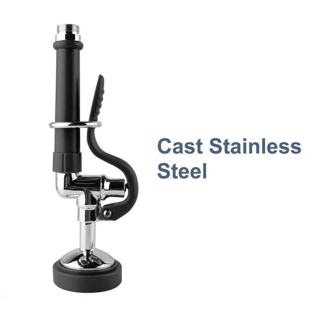 Alt view image 5 of 7 - Pre Rinse Sprayer Commercial Sink Sprayer Head,1.42GPM Spray Valve Dish Nozzle with Ergonomic Handle, Faucet Parts for Commercial Kitchen Faucet,Chrome FinishedBlack