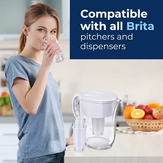 Alt view image 3 of 7 - Replacement for Brita® Filter, Pitchers and Dispensers, Classic 35557, OB03, Mavea® 107007, Replacement for Brita® Pitchers Grand, Lake, Capri, Wave and More (6 Pack)