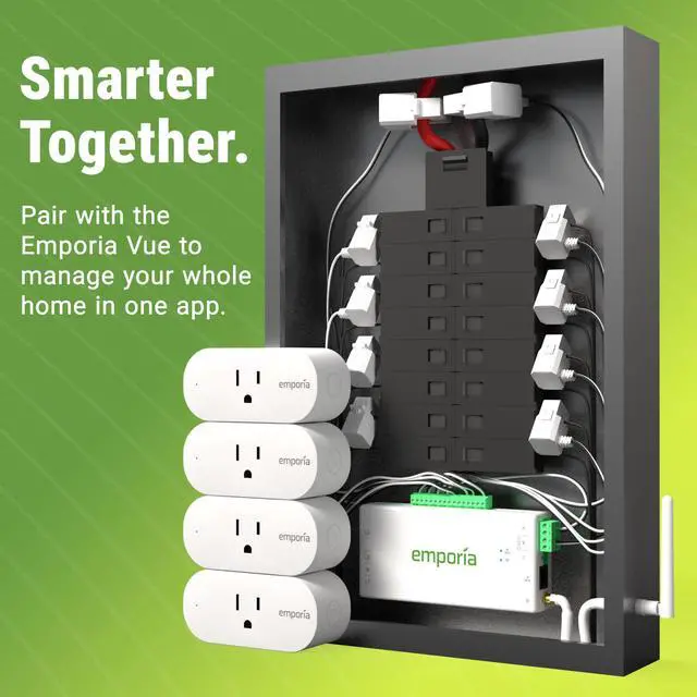 Alt view image 6 of 7 - Energy Monitoring Smart Plug, WiFi Smart Outlet Plug Works with Alexa and Google Home - 15a Outlet with Timer, Mobile App, Home Energy Monitor, Scheduling - 2.4ghz WiFi Only (4 Pack)