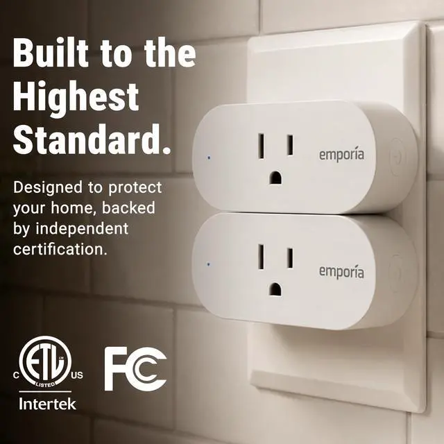 Alt view image 7 of 7 - Energy Monitoring Smart Plug, WiFi Smart Outlet Plug Works with Alexa and Google Home - 15a Outlet with Timer, Mobile App, Home Energy Monitor, Scheduling - 2.4ghz WiFi Only (4 Pack)