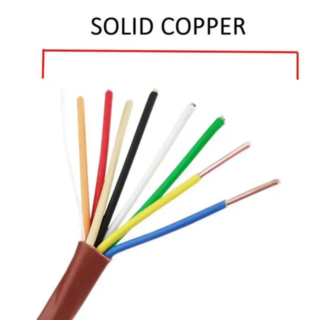 Alt view image 2 of 7 - Thermostat Wire 18/8 18 Gauge 8 Conductor ETL 18-8 50 Feet Brown (18-8 Brown, 50Feet)