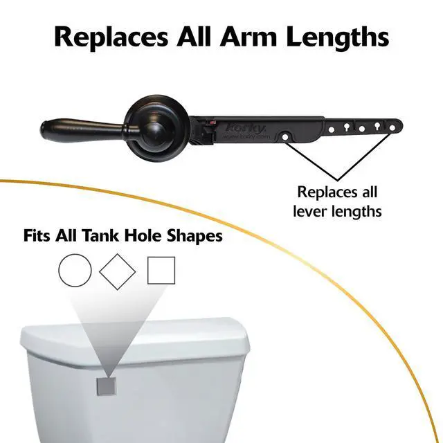 Alt view image 5 of 6 - Strongarm Universal Metal Toilet Handle & Lever in Oil Rubbed Bronze