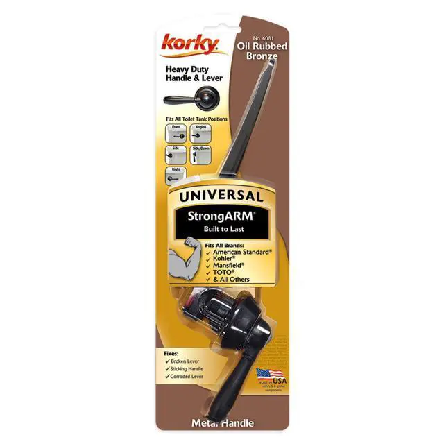 Alt view image 4 of 6 - Strongarm Universal Metal Toilet Handle & Lever in Oil Rubbed Bronze