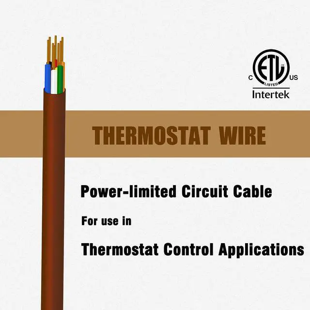 Alt view image 6 of 7 - Thermostat Wire 18/8 18 Gauge 8 Conductor ETL 18-8 50 Feet Brown (18-8 Brown, 50Feet)