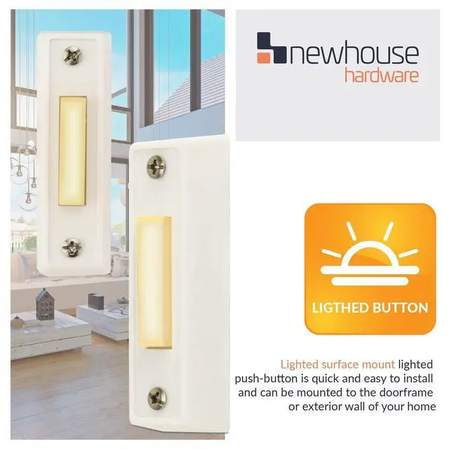 Alt view image 3 of 7 - Hardwired Chime Kit with 16-Volt/30VA Transformer and Surface-Mount White Button