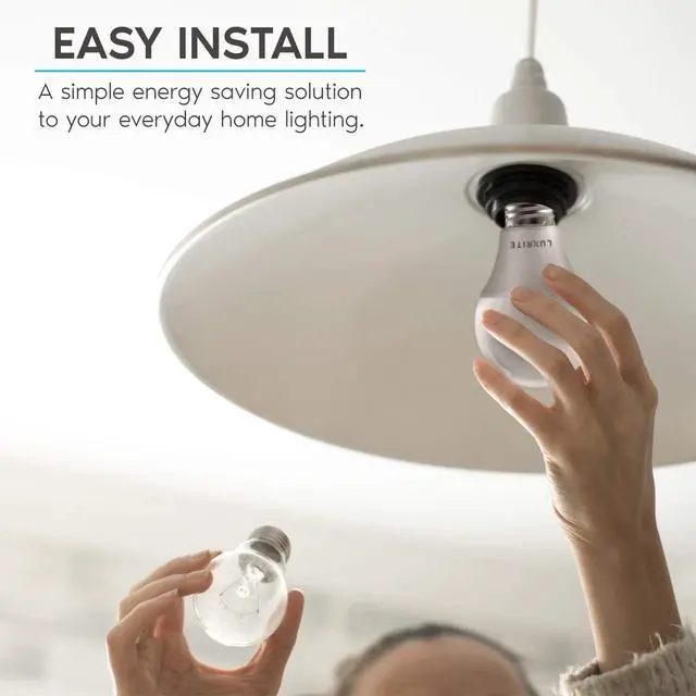 Alt view image 3 of 7 - A19 LED Light Bulb 60W Equivalent, 3000K Soft White Dimmable, 800 Lumens, Standard LED Bulb 9W, E26 Base, Energy Star, Enclosed Fixture Rated, Perfect for Lamps and Home Lighting (4 Pack)